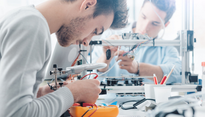 Testing a prototype using a multimeter